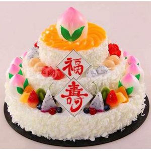 宝塔寿桃蛋糕